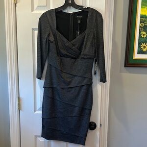 Elegant Gray Draped Dress
